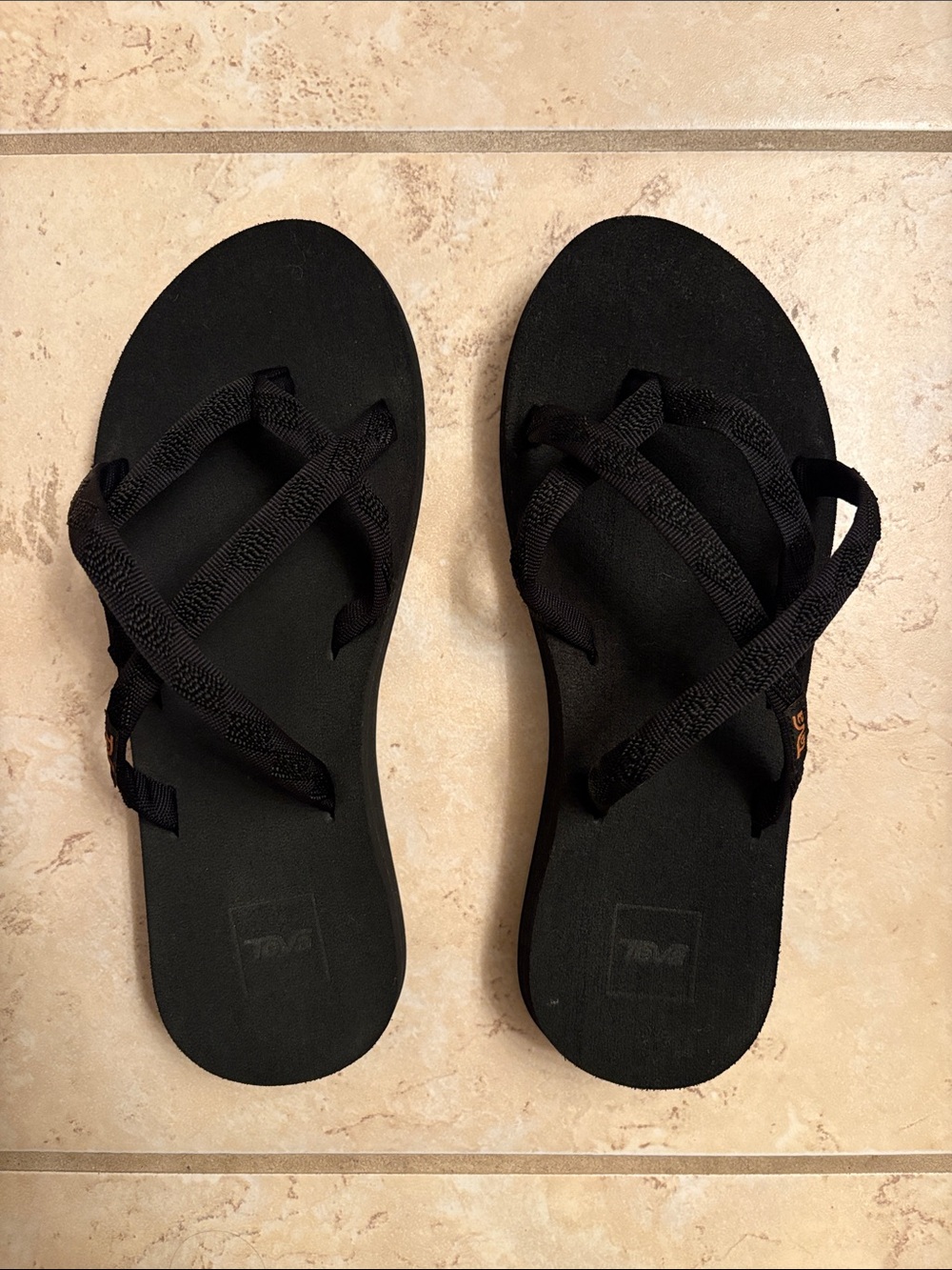 Teva Black Women's Strappy Olowahu Sandals